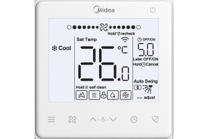 Sieninis pultas WDC3-86S Midea MINI VRF šilumos siurbliams oras-oras Sieninis pultas WDC3-86S Midea MINI VRF šilumos siurbliams oras-oras